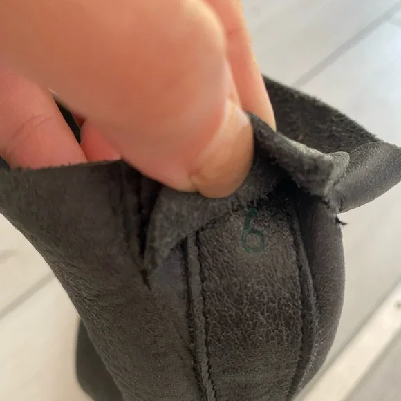 ROOTS classic rollover tribe boots in charcoal grey size 6 - Picture 9 of 9